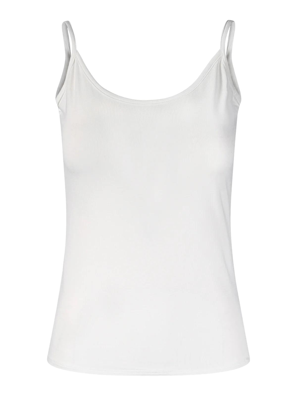Haust Basic Singlet T-Shirt Cream - chrismoa.no
