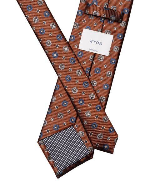 Eton Geometric woven silk tie Slips Mønster - chrismoa.no