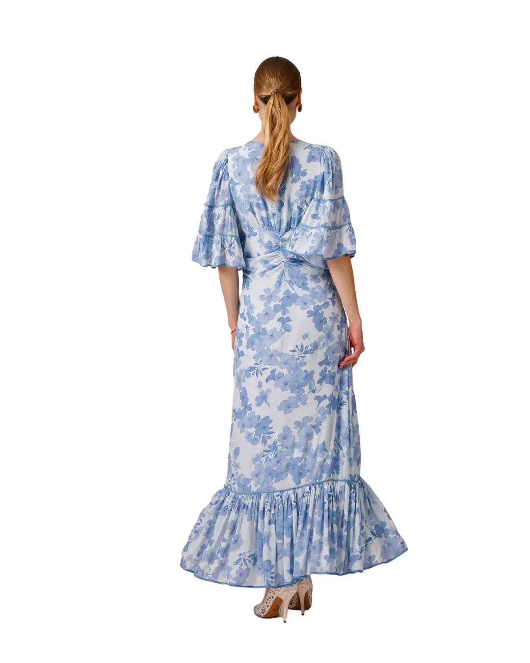 By TiMo Chiffon Gown Kjole Blå - chrismoa.no