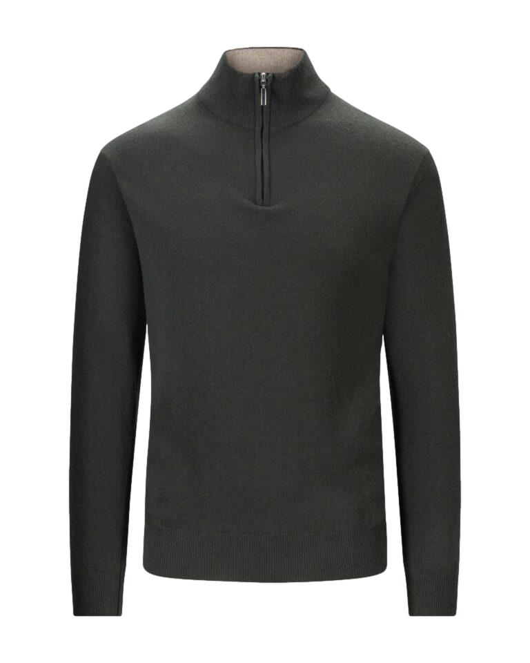 Lacrosse Biden Lambswool 1/2 zip Genser Oliven