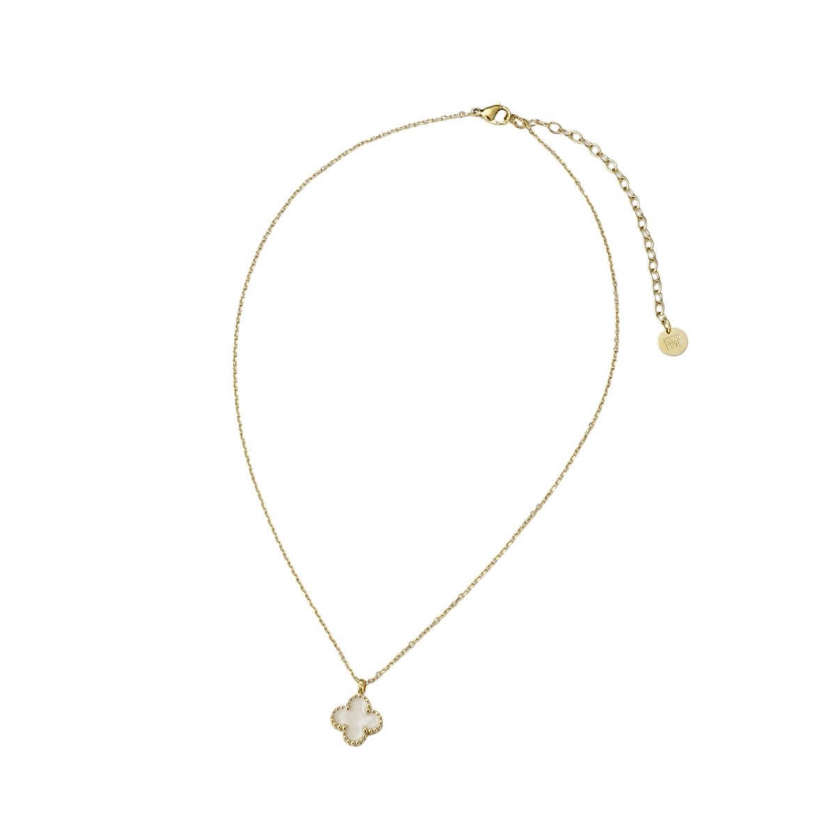 Bud to Rose Clover Necklace Smykke Gull - chrismoa.no