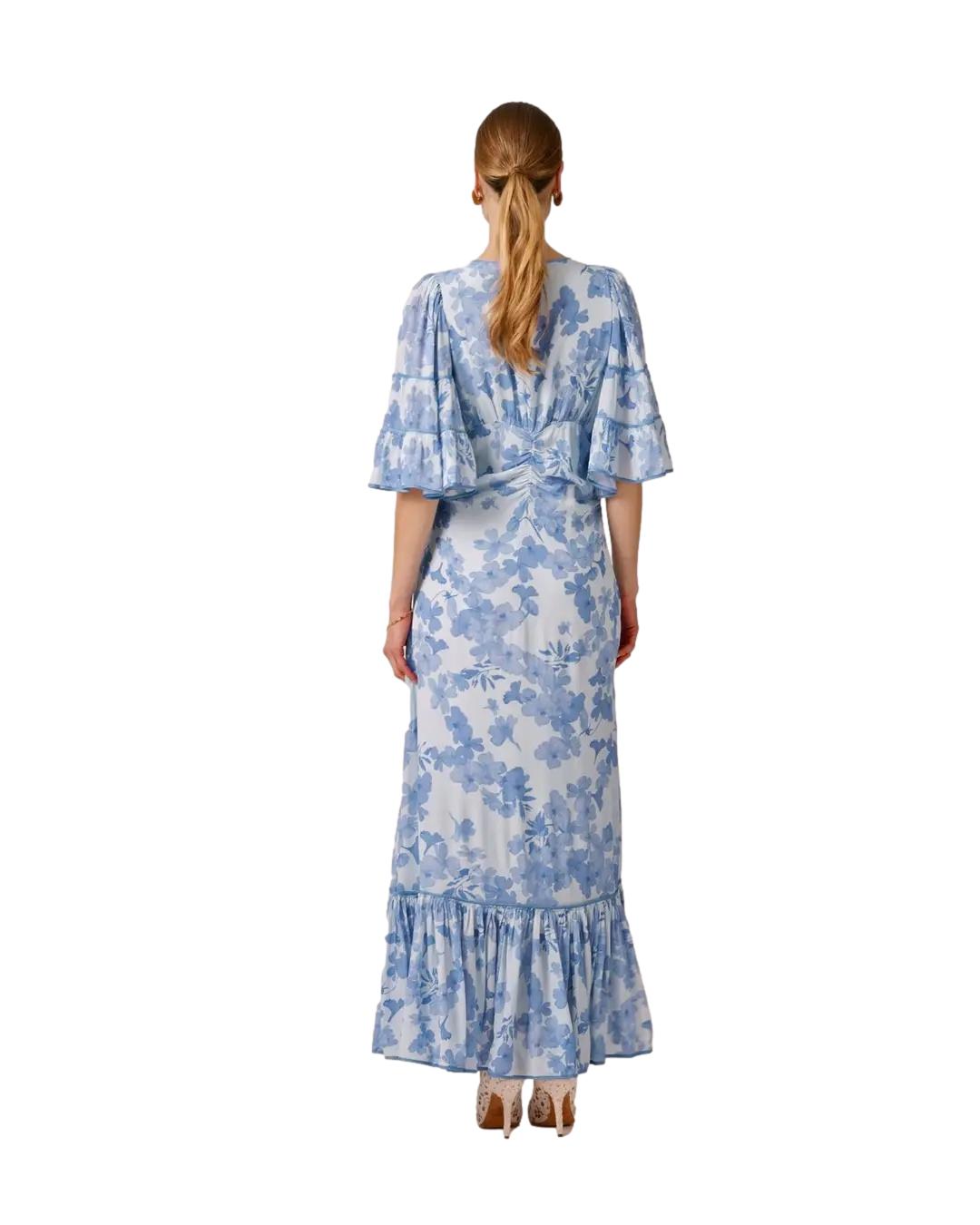 By TiMo Chiffon Gown Kjole Blå - chrismoa.no
