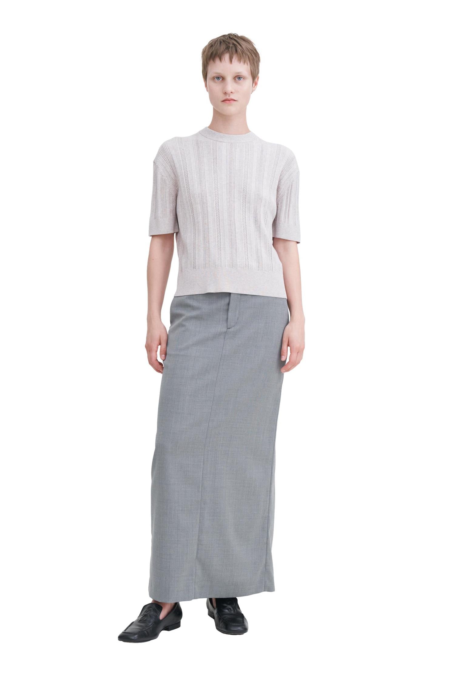 Filippa K Braid Knit-Shirt Genser Taupe - chrismoa.no