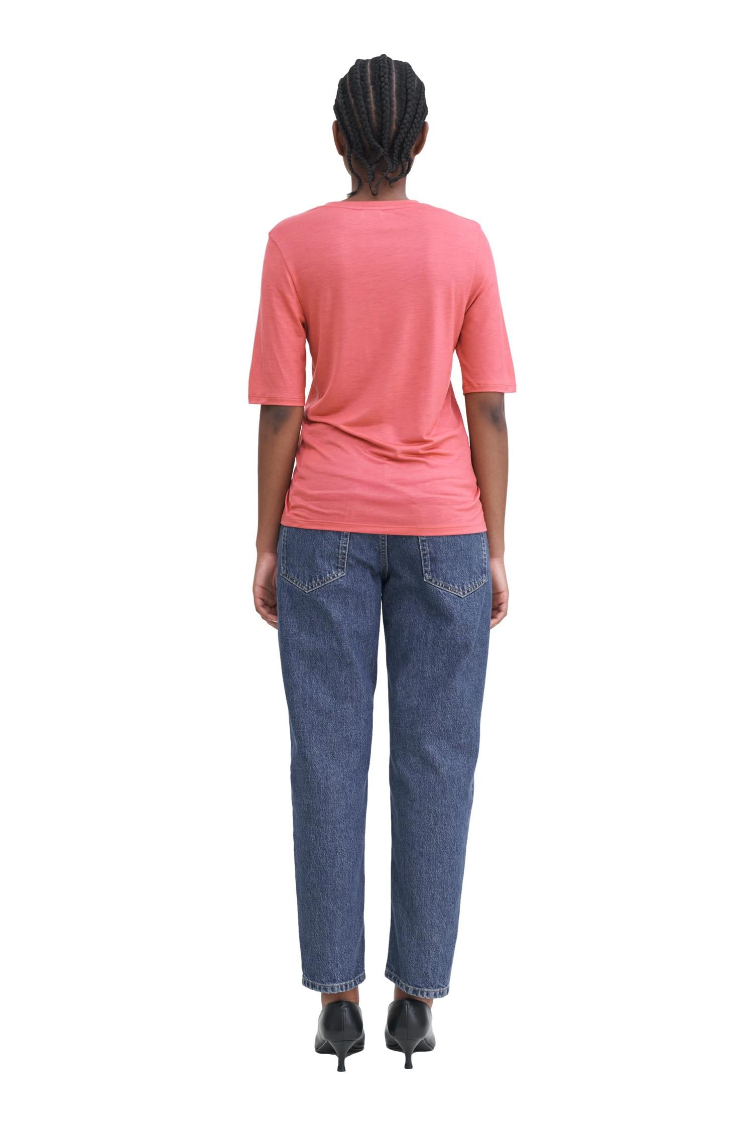 Filippa K Elena Tee T-Shirt Lakserød - chrismoa.no