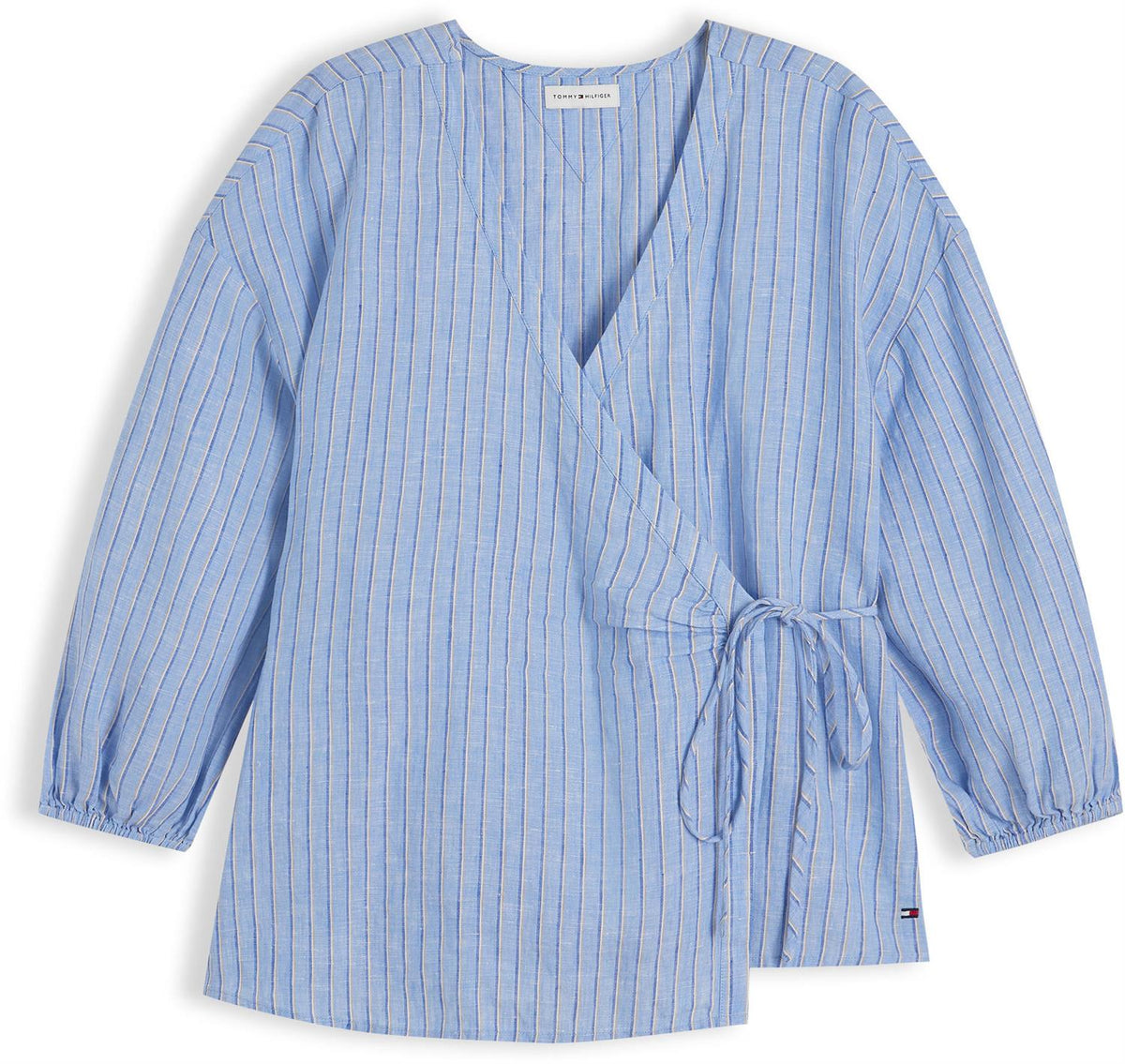 Tommy Hilfiger Summer Linen Wrap Tie Blouse Bluse