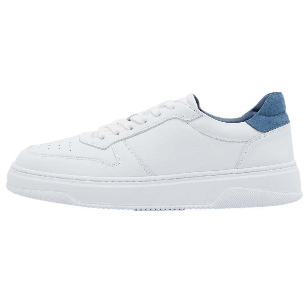 Garment Project Ace - White/Blue Leather Sko Blå - chrismoa.no