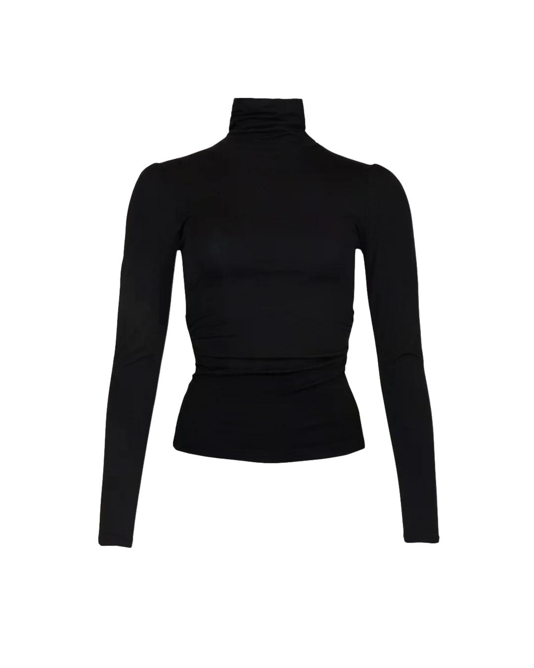 By TiMo Jersey Turtleneck Genser Sort