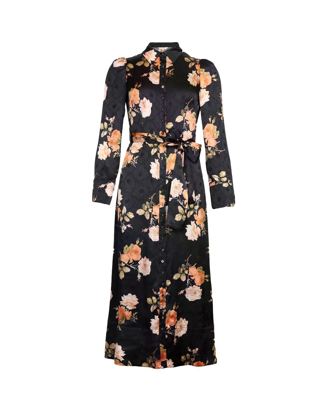 By TiMo Jacquard Tieband Dress Kjole Sort
