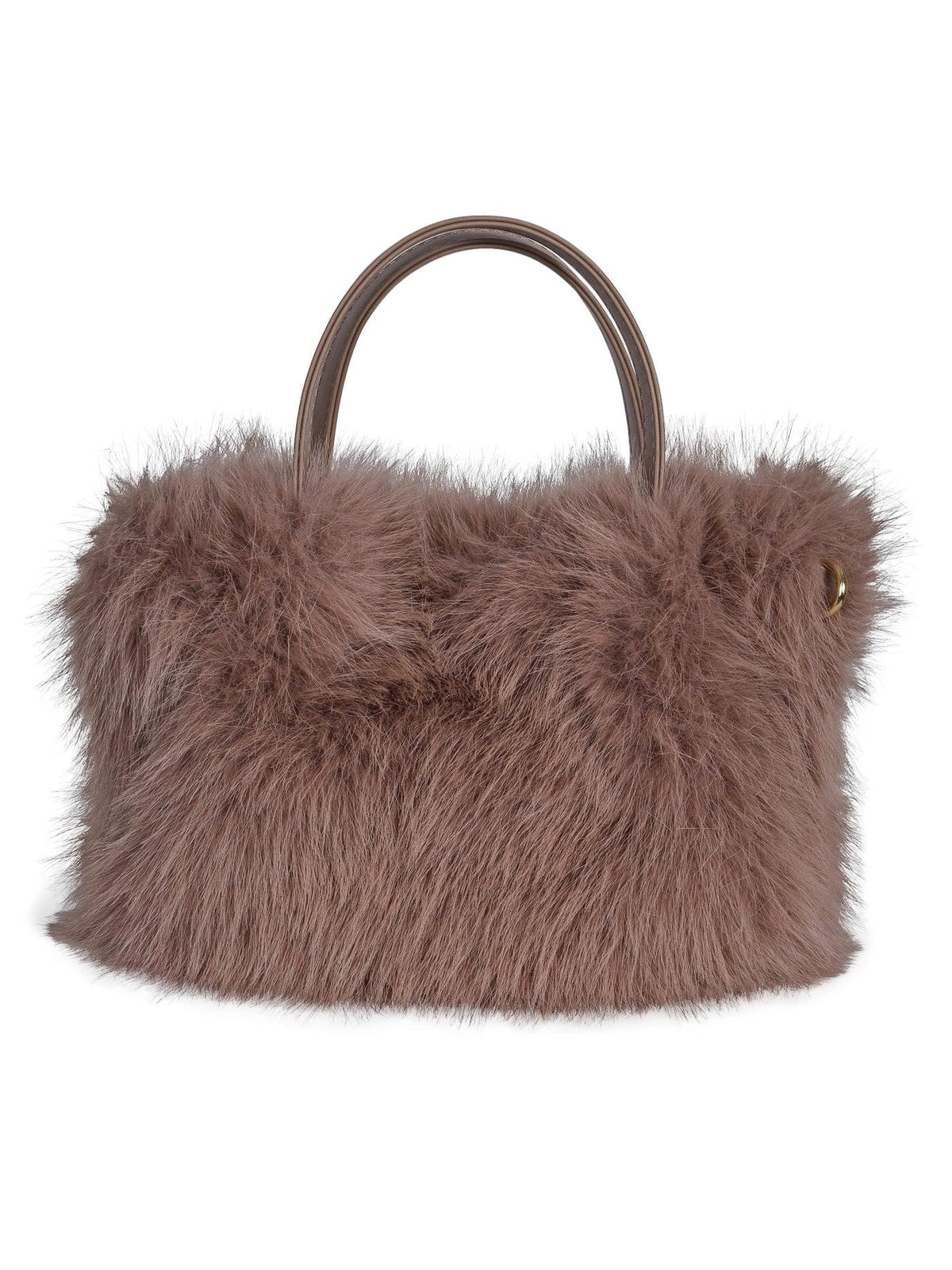 Haust Faux fur crossbody bag Veske Sand