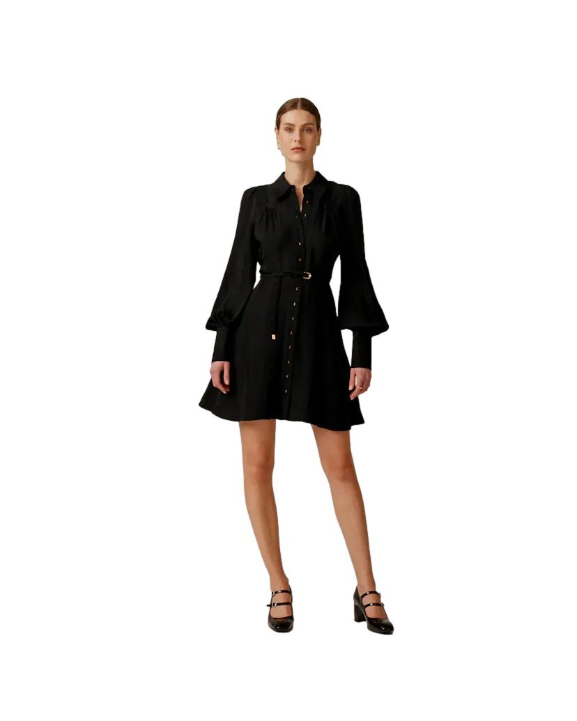By TiMo Striped Mini Dress Kjole Sort - chrismoa.no