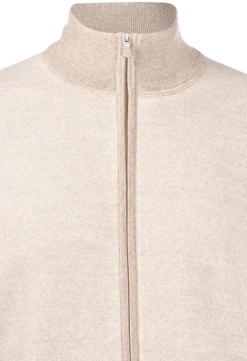 Gran Sasso Giubbino Zip Genser Lys-Beige - chrismoa.no