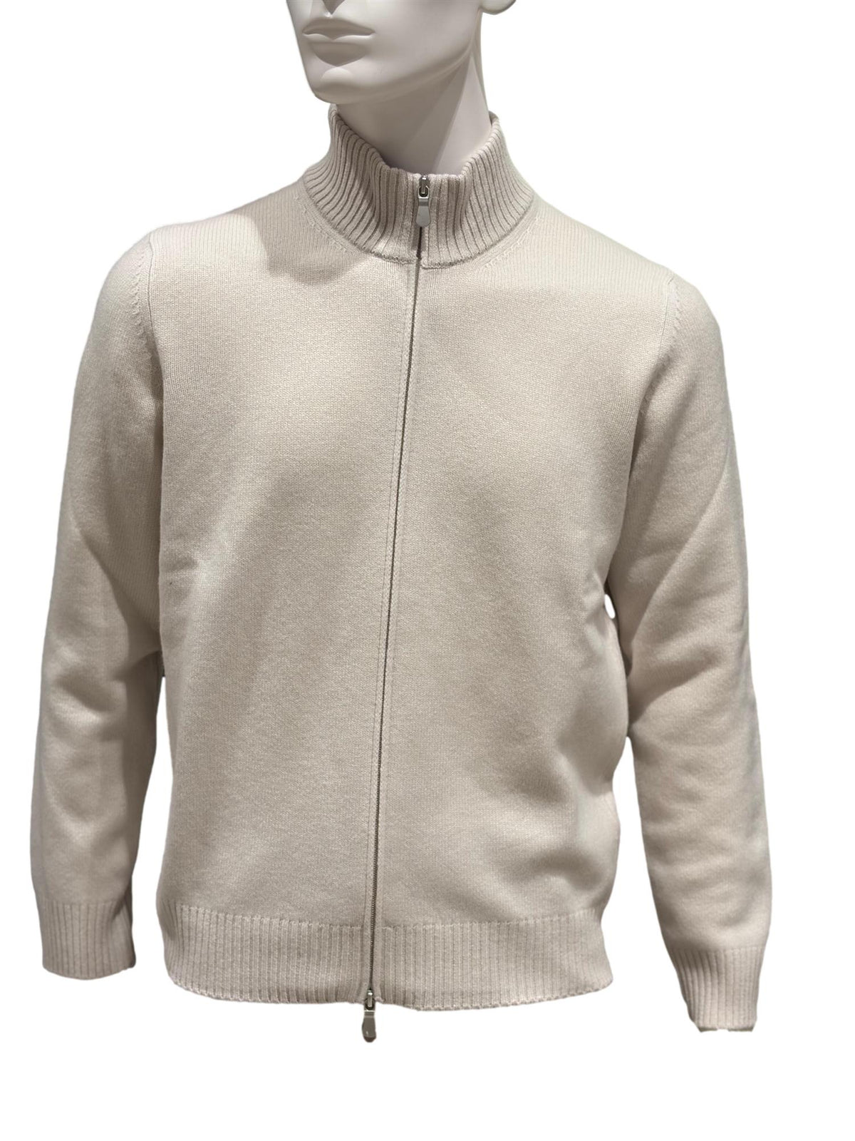 Gran Sasso Giubbino zip Genser Beige