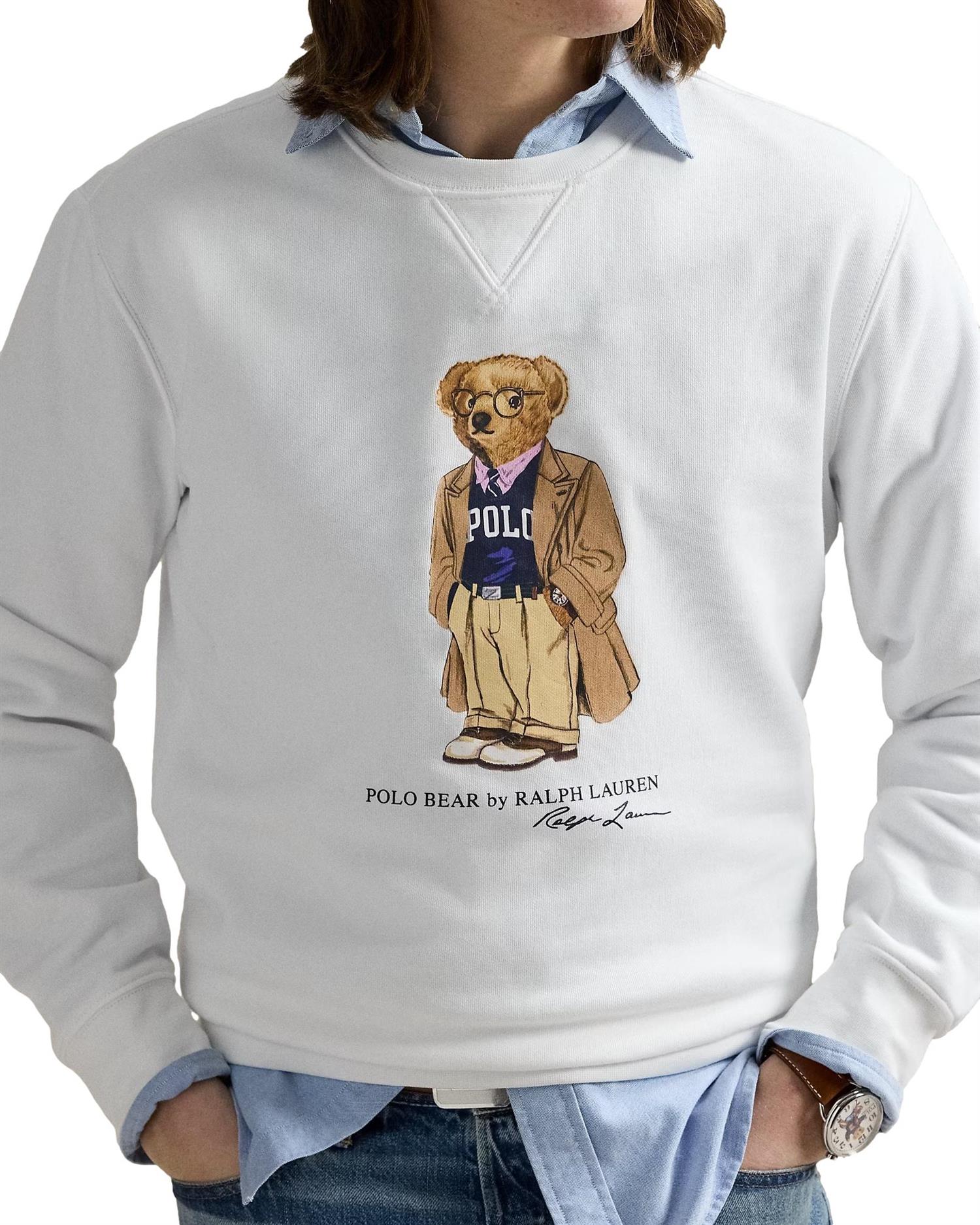 Polo Ralph Lauren POLO BEAR FLEECE SWEATSHIRT Genser Hvit - chrismoa.no