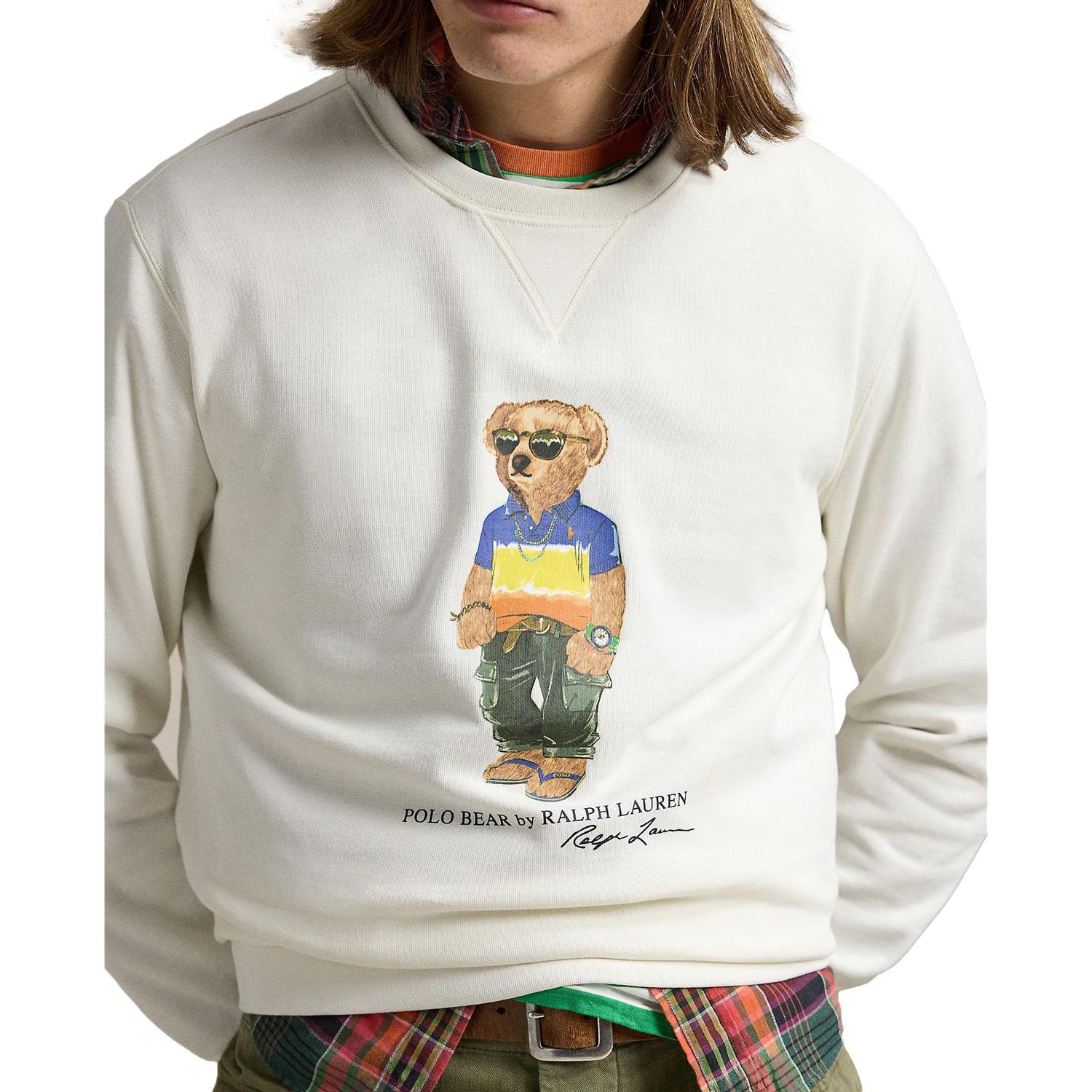 Polo Ralph Lauren Polo Bear Fleece Sweatshirt Genser Hvit - chrismoa.no