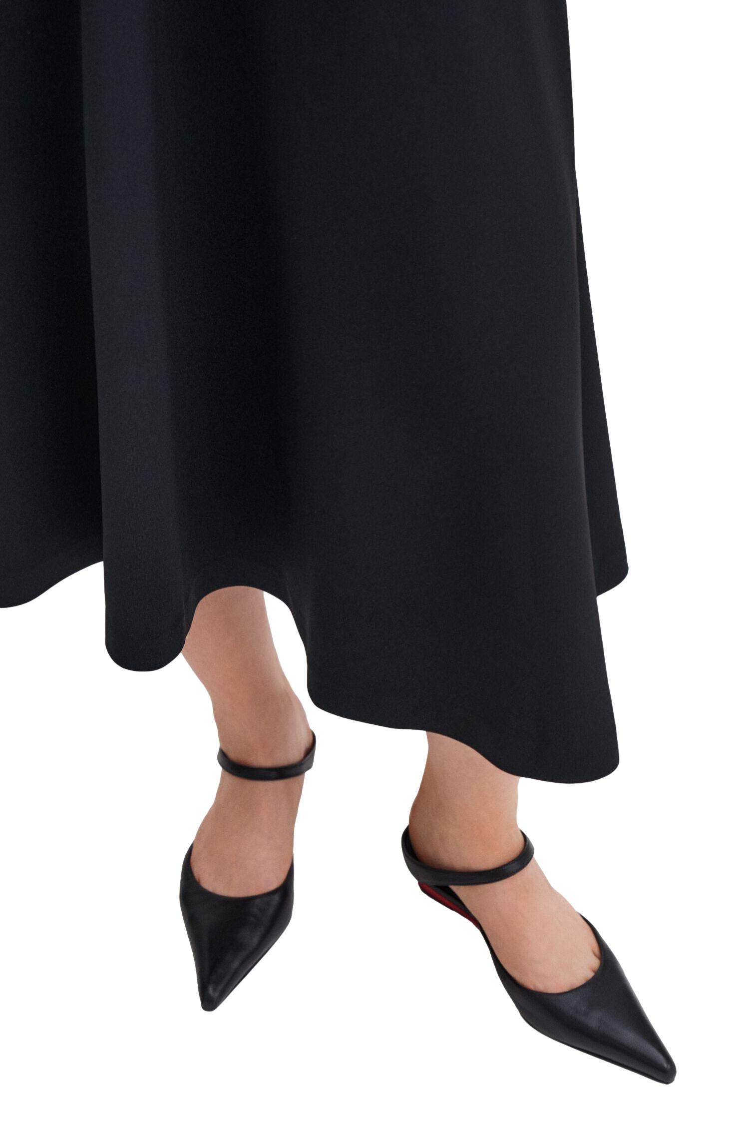 Filippa K Flared Skirt Skjørt Sort - chrismoa.no