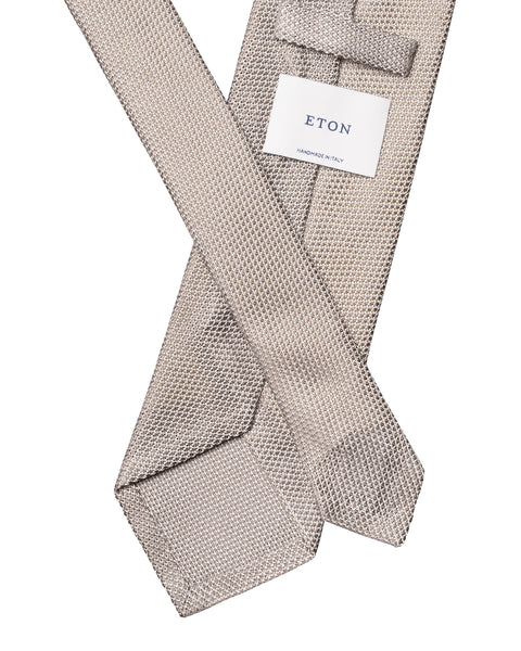 Eton Grenadine Silk Tie Slips Lysegrå - chrismoa.no