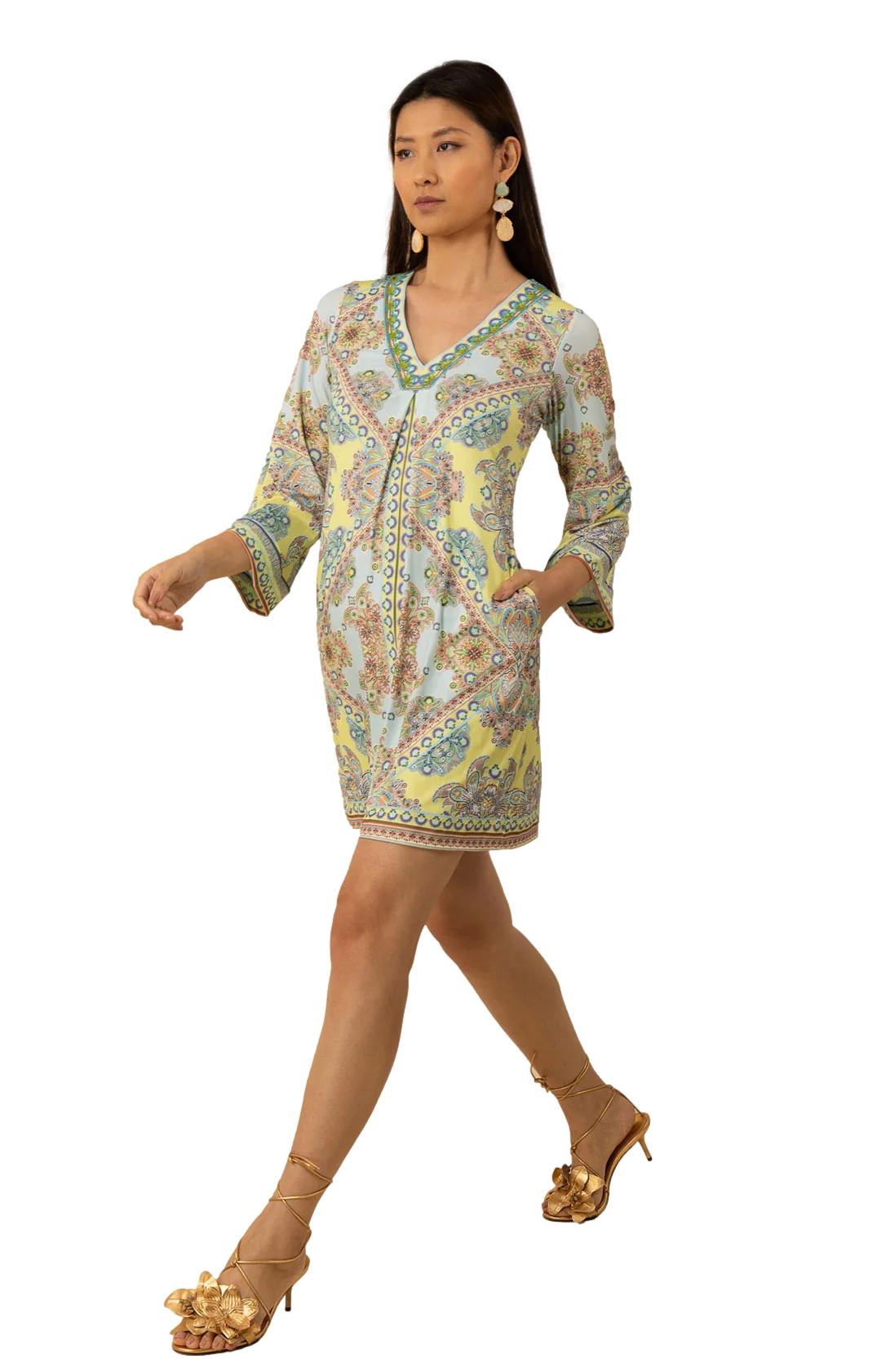 Hale Bob Zariah Beaded Dress Kjole Turkis - chrismoa.no