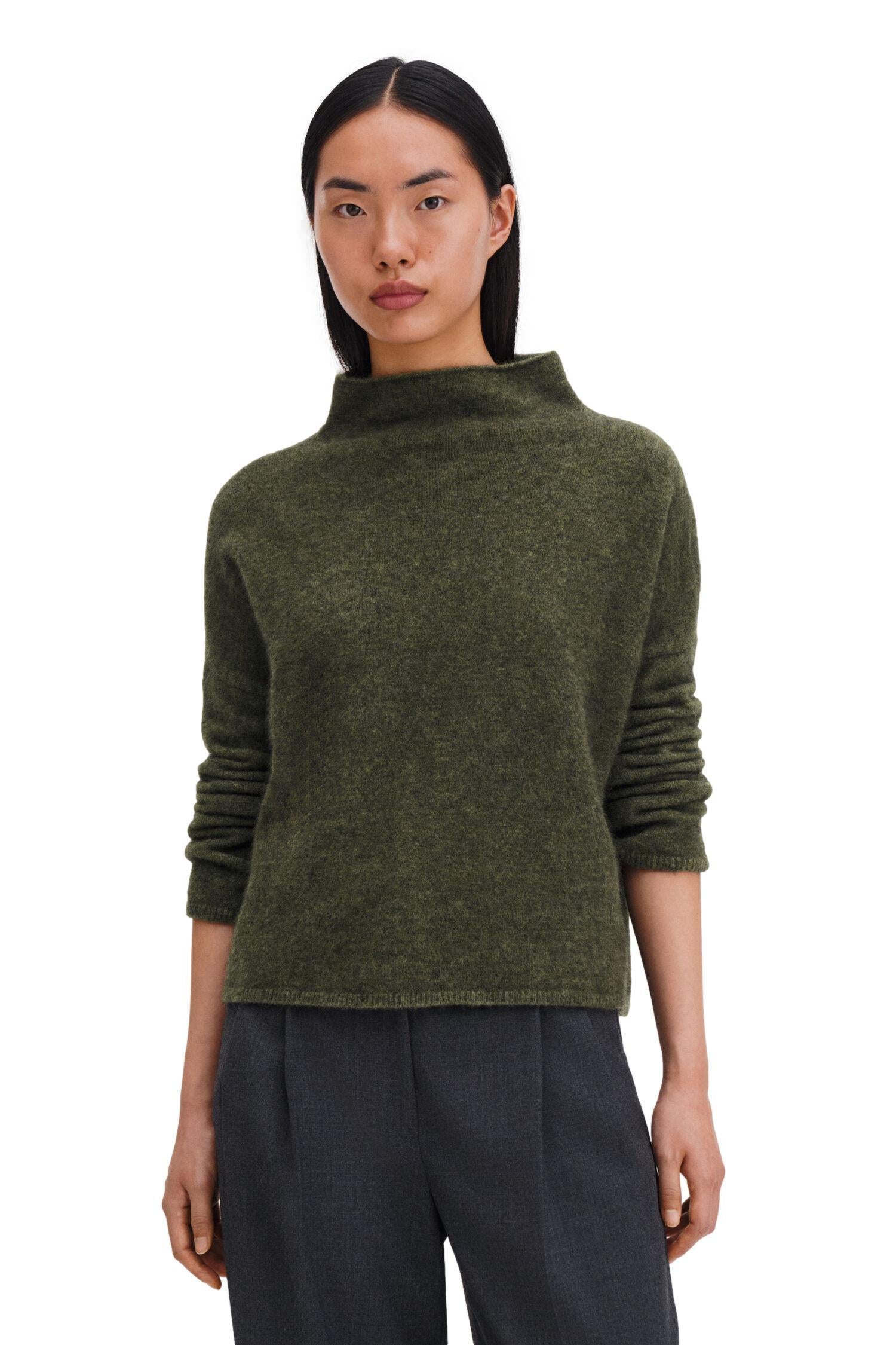 Filippa K Mika Yak Funnelneck Sweater Genser Grønn - chrismoa.no