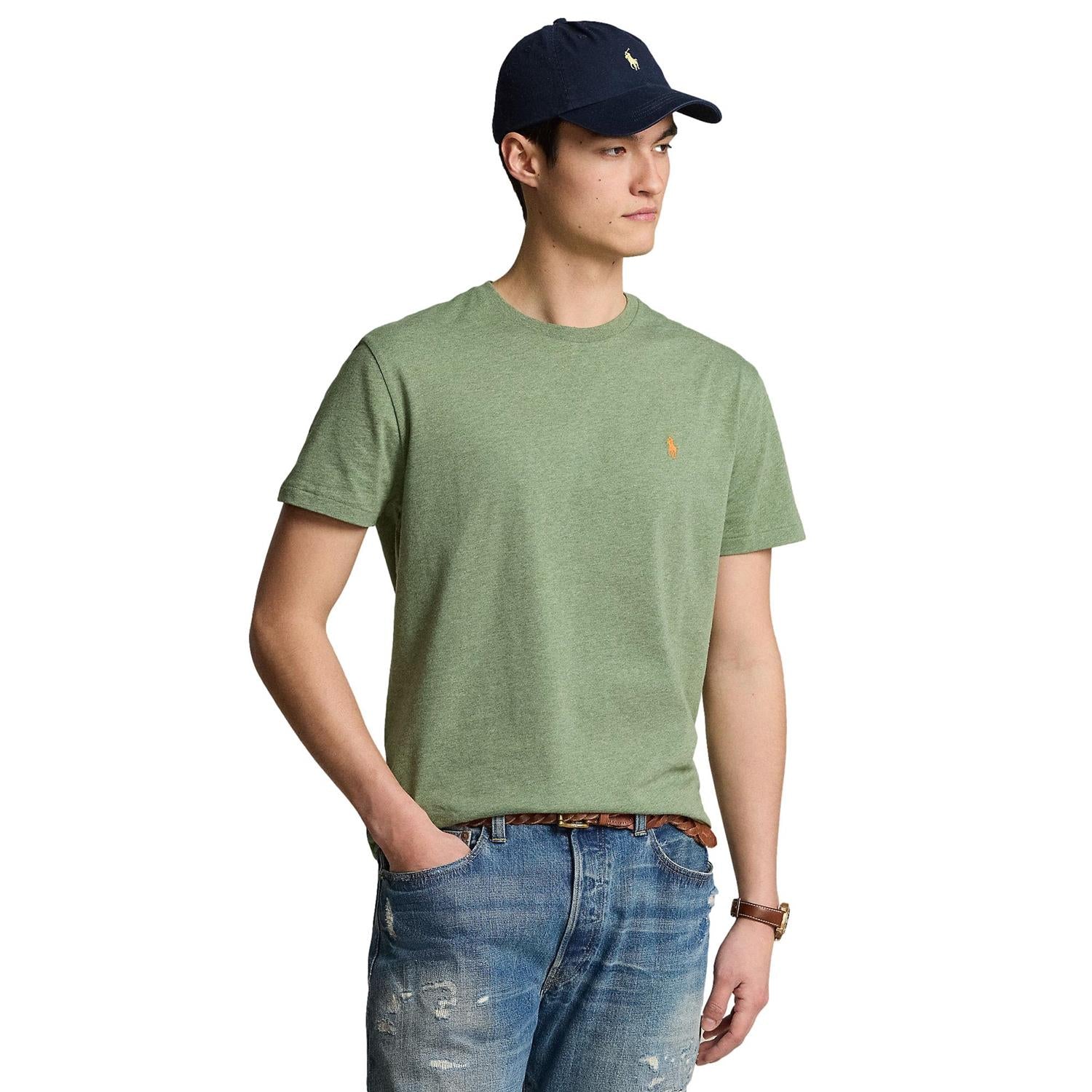 Polo Ralph Lauren Custom Slim Fit Jersey Crewneck T-Shirt T-Shirt Grønn - chrismoa.no