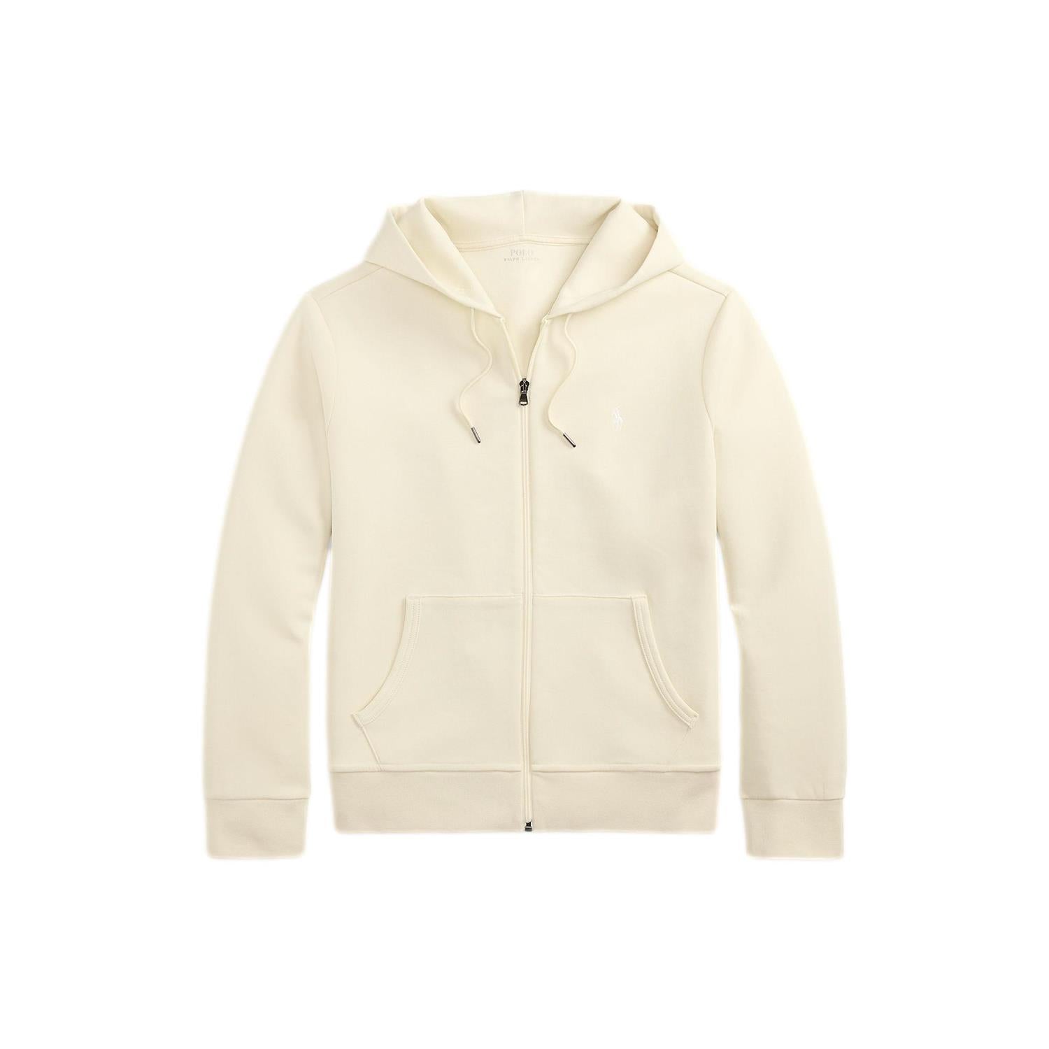 Polo Ralph Lauren Double-Knit Full-Zip Hoodie Genser Cream