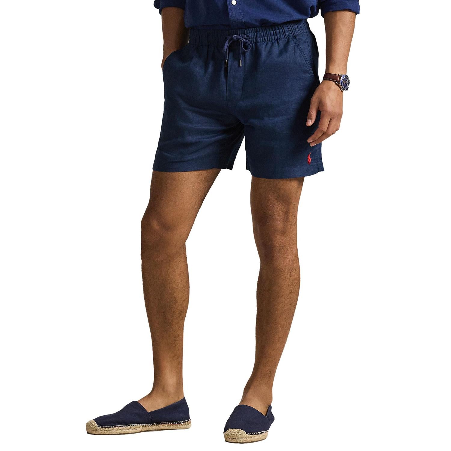 Polo Ralph Lauren 6-Inch Polo Prepster Linen Short Shorts Marine - chrismoa.no