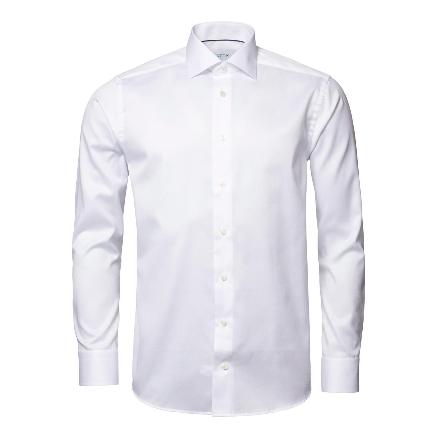 Eton Slim Signature Twill Skjorte Hvit - chrismoa.no