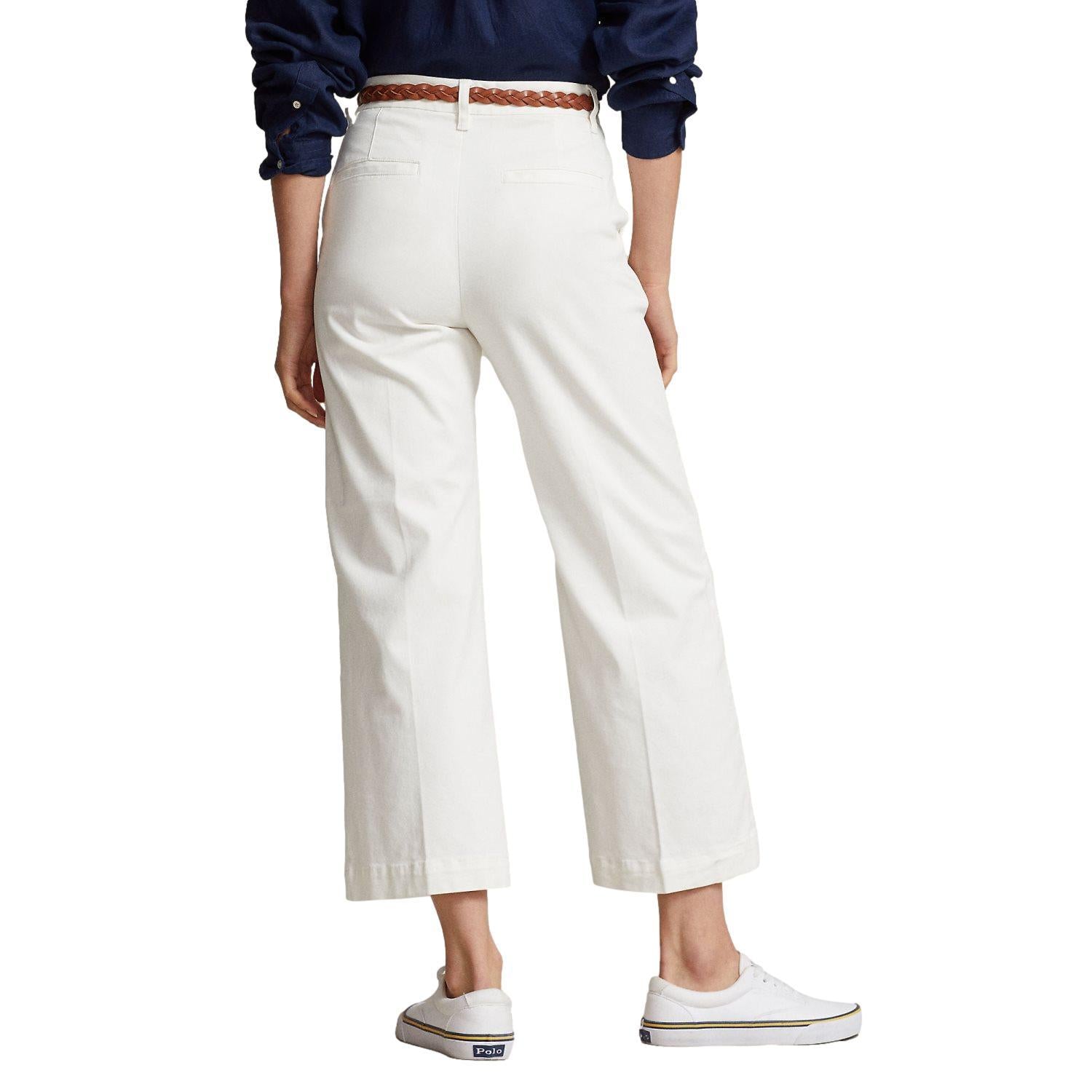 Polo Ralph Lauren Chino Wide-Leg Pant Bukse Hvit - chrismoa.no