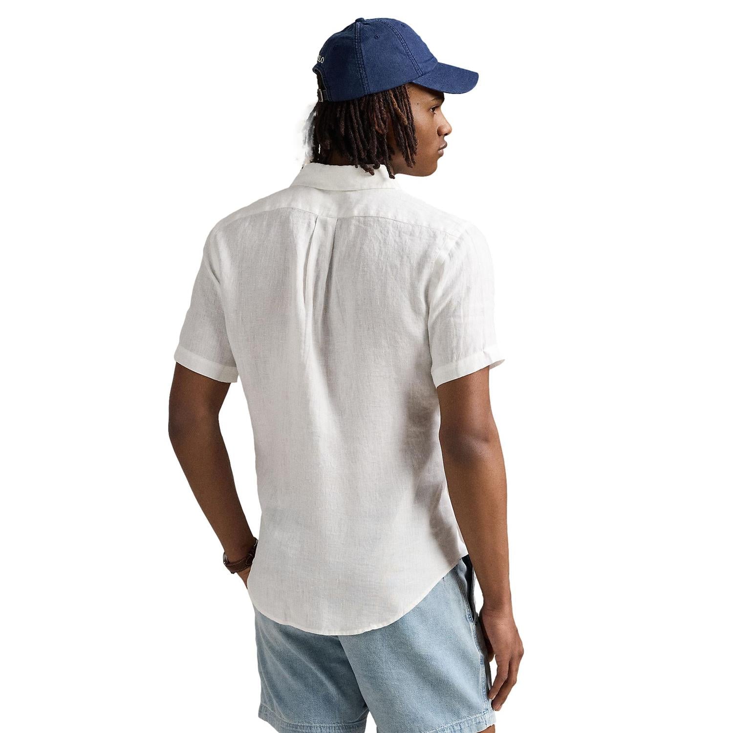 Polo Ralph Lauren CUSTOM FIT LINEN SHIRT Skjorte Hvit