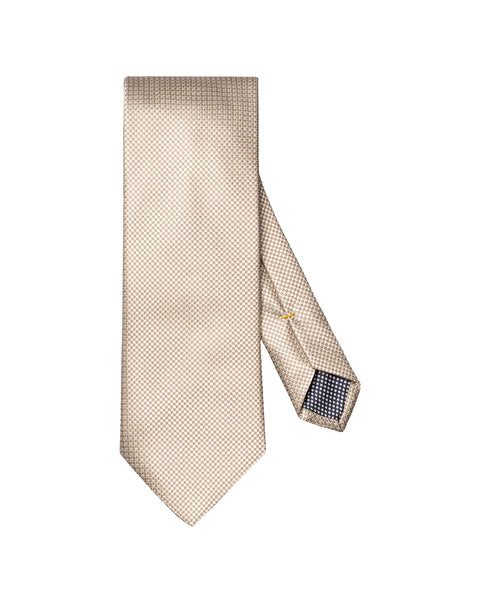 Eton Micro Woven Silk Tie Slips Beige - chrismoa.no