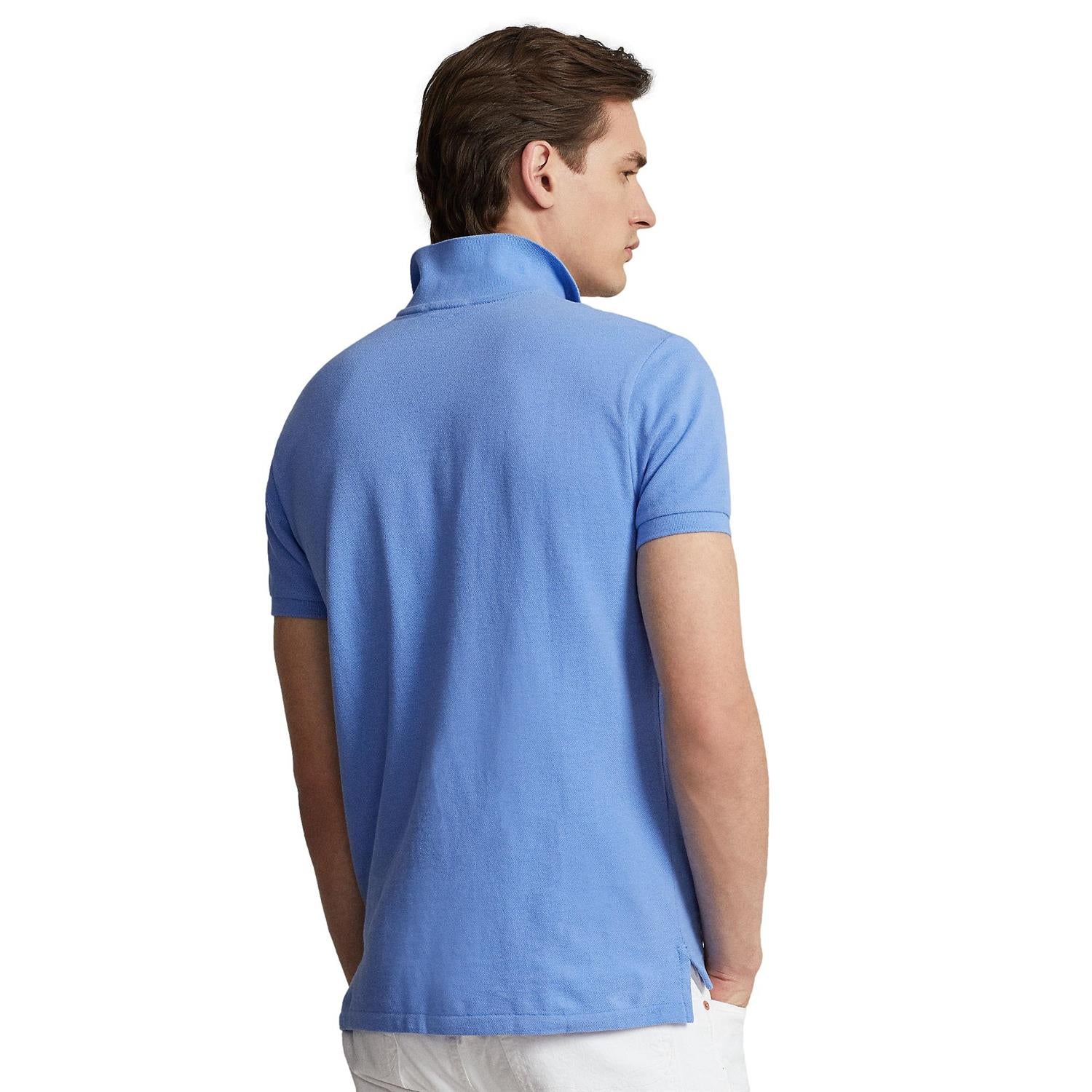 Polo Ralph Lauren Custom Slim Fit Mesh Polo T-Shirt Blå - chrismoa.no