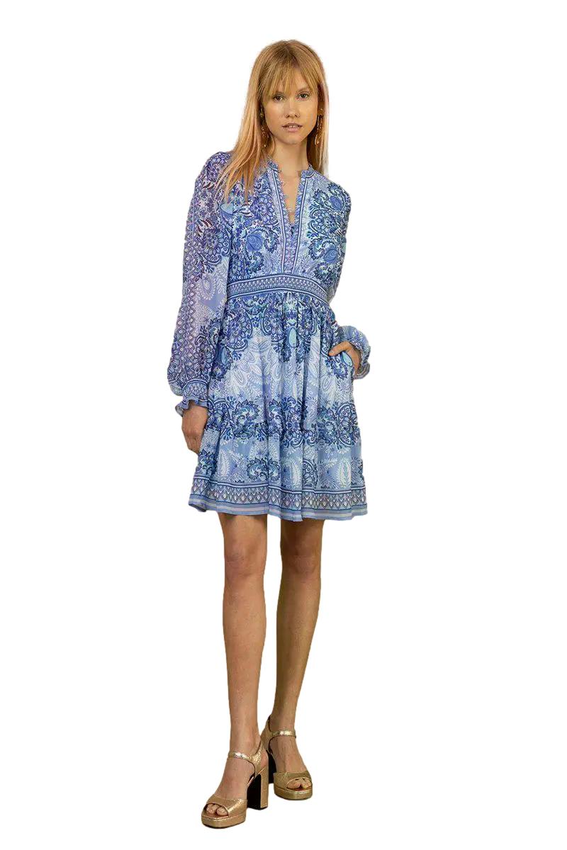 Hale Bob Eleanora Kjole Blue