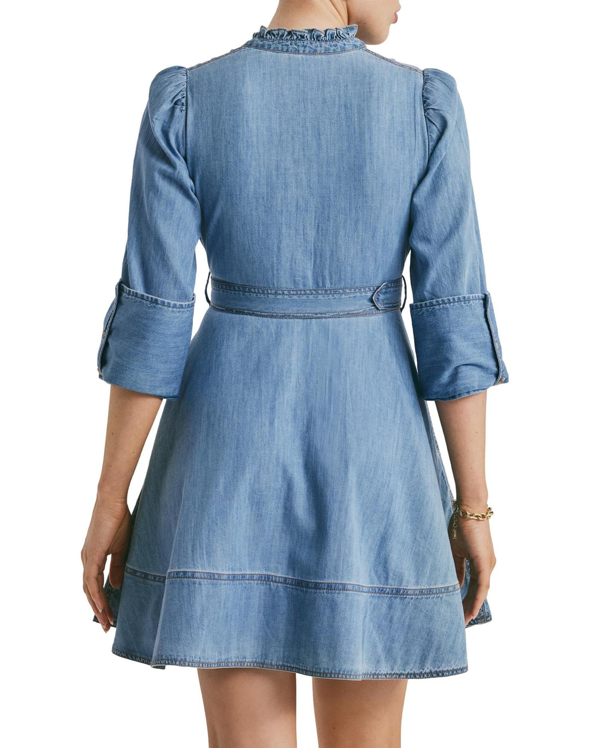 By TiMo Denim Mini Dress Kjole Lyseblå