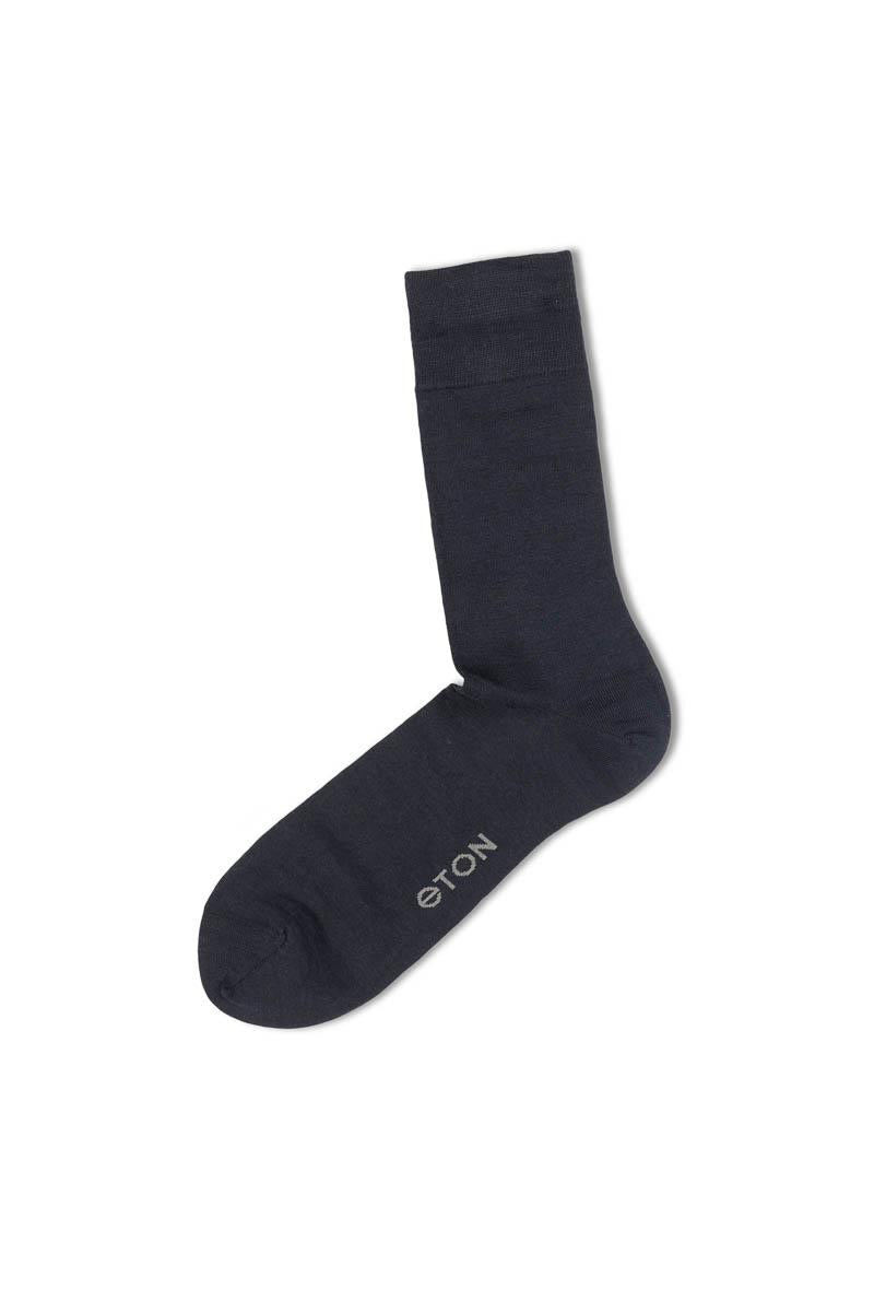 Note Gold Fine Wool Plain Strømper Mørkeblå