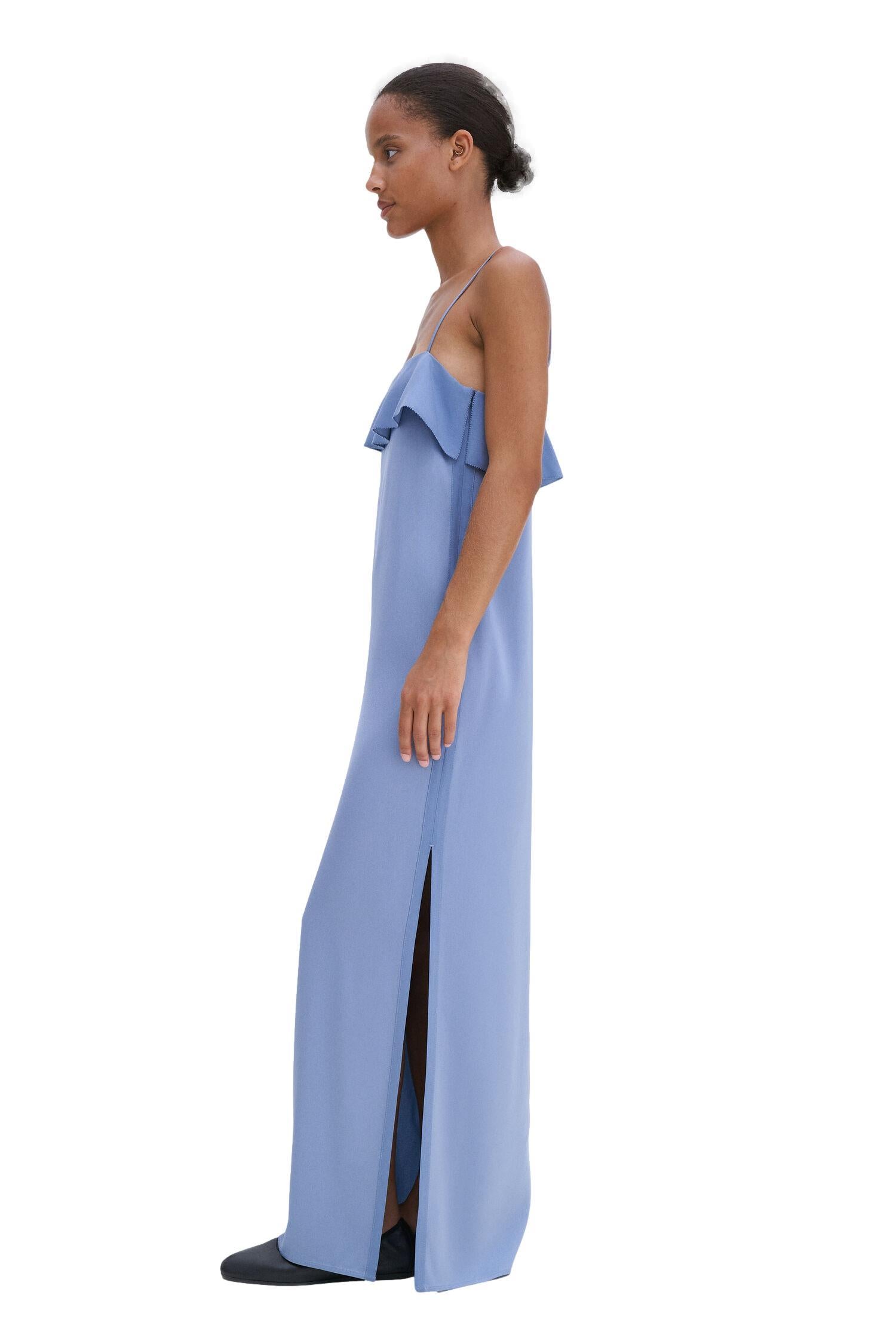 Filippa K Fluid Draped Strap Dress Kjole Lyseblå - chrismoa.no
