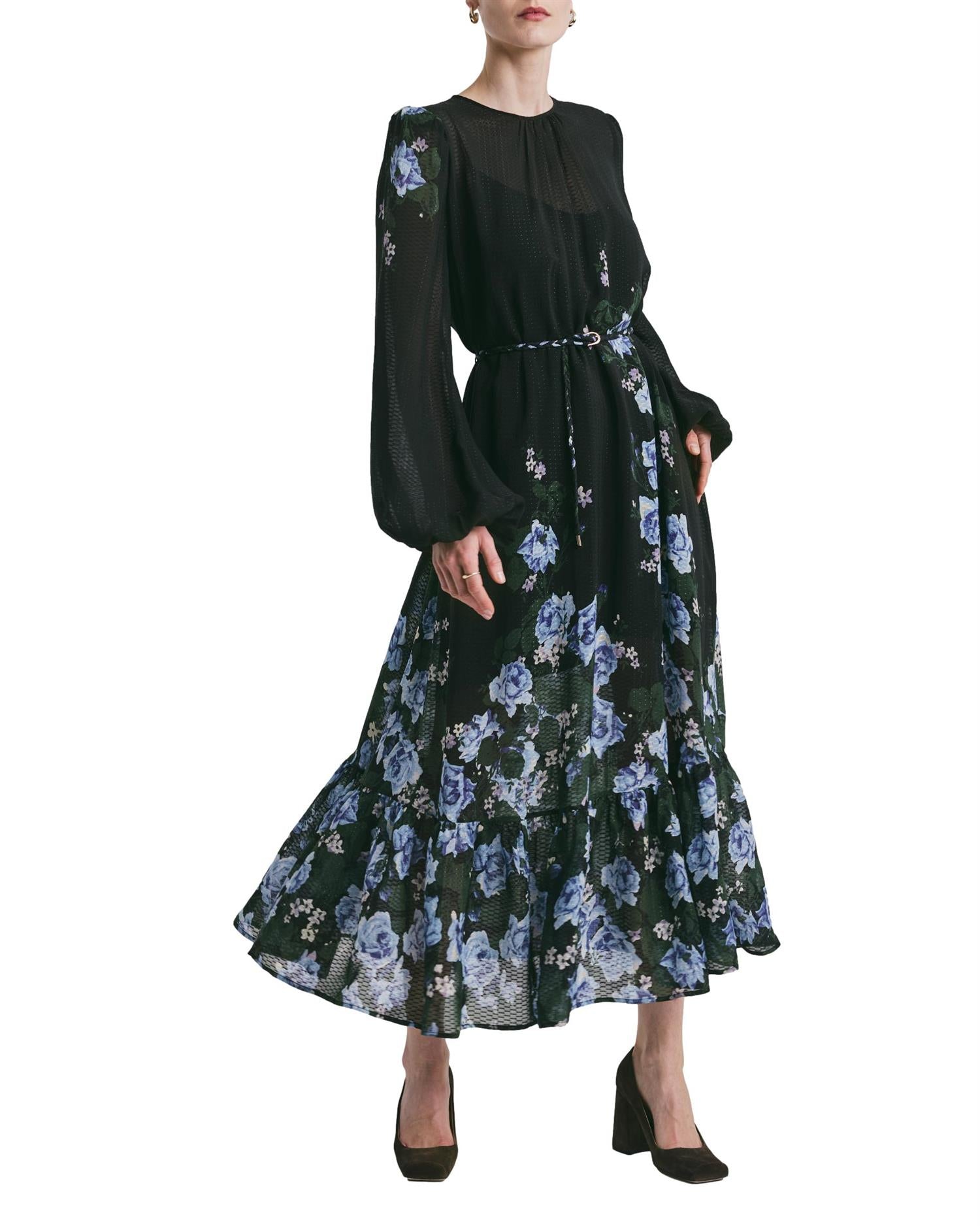 By TiMo Georgette Relaxed Dress Kjole Sort