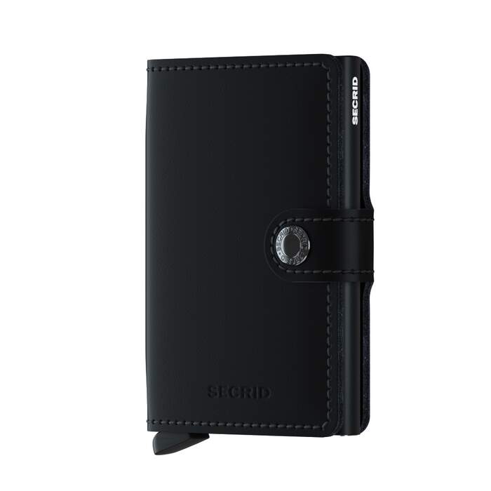 Sort Secrid Miniwallet lommebok med kompakt design og kortspor, laget av slitesterkt materiale.