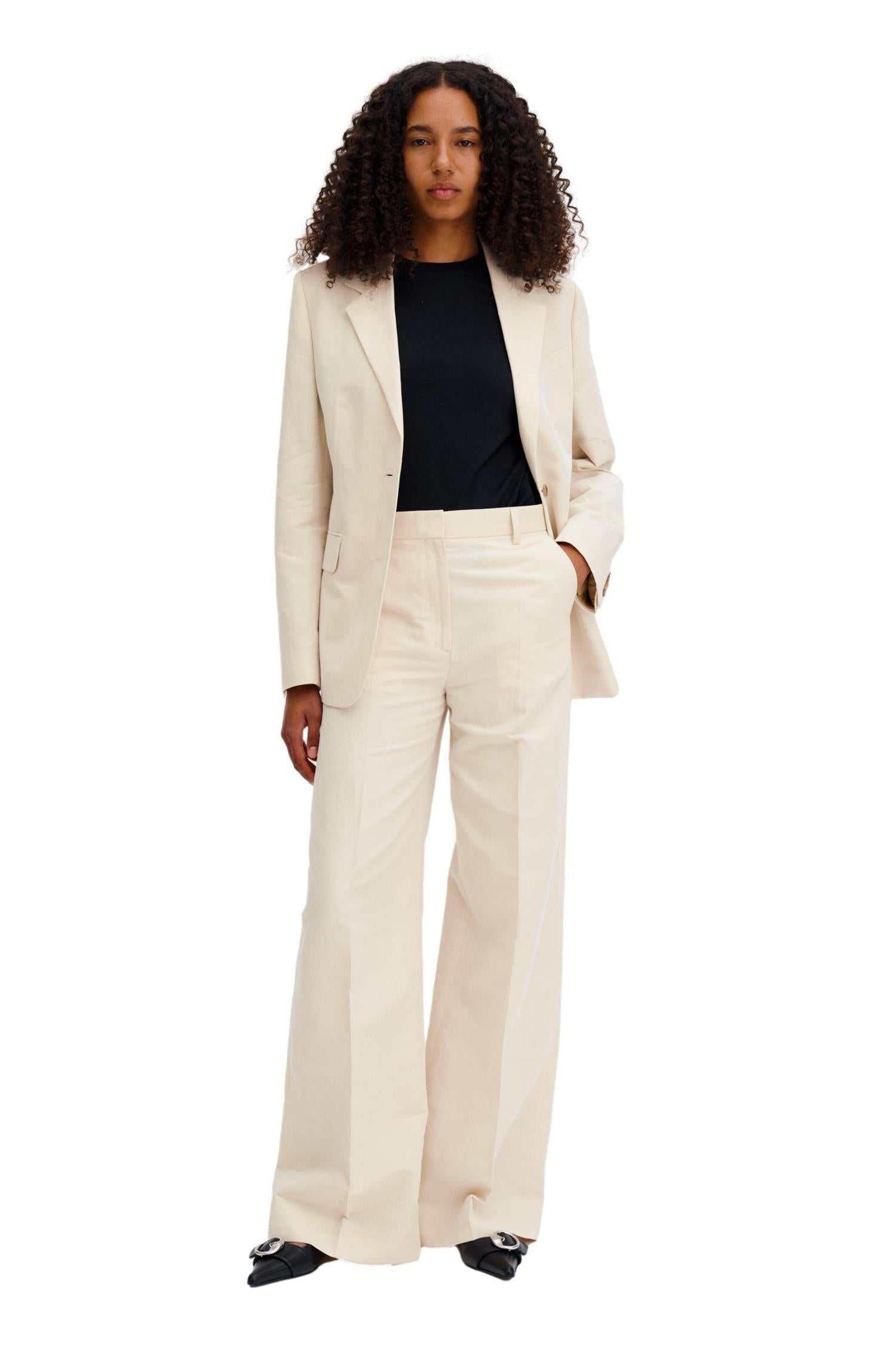 Filippa K Harlow Linen Trousers Bukse Lys-Beige