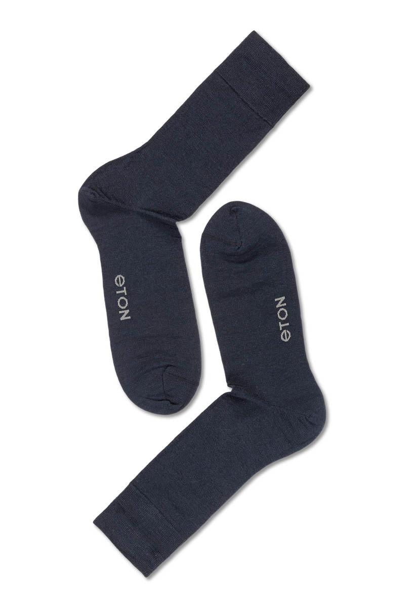 Note Gold Fine Wool Plain Strømper Mørkeblå