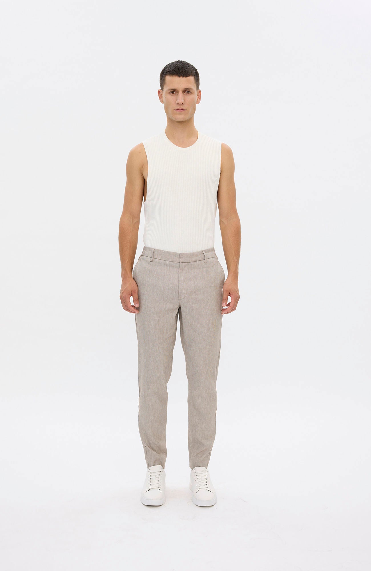 Plain Units Theopl 769 Dressbukse Walnut Linen