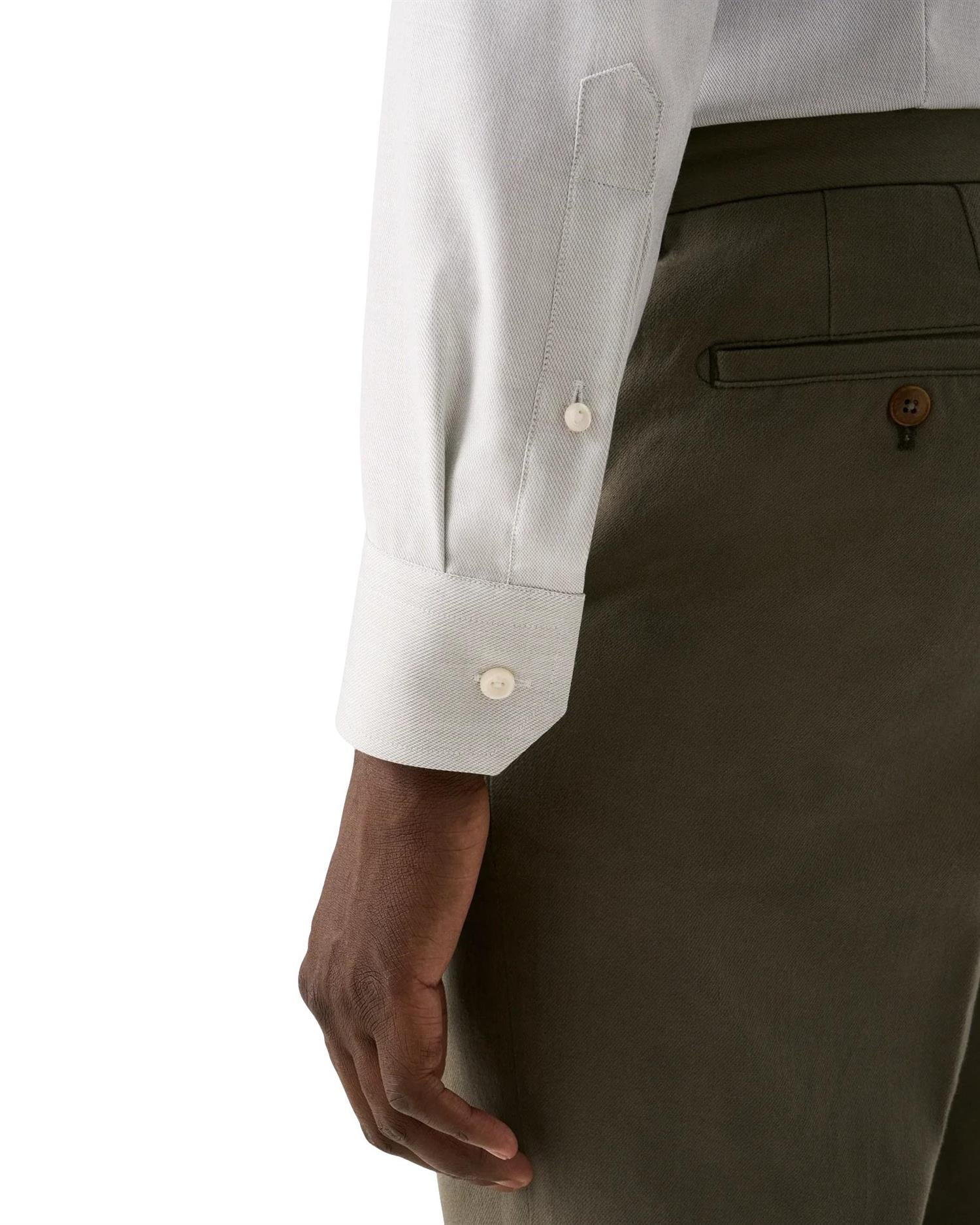 Eton Light Green Melange Semi Solid Twill Slim Fit Shirt Skjorte Lys Grønn Melert - chrismoa.no