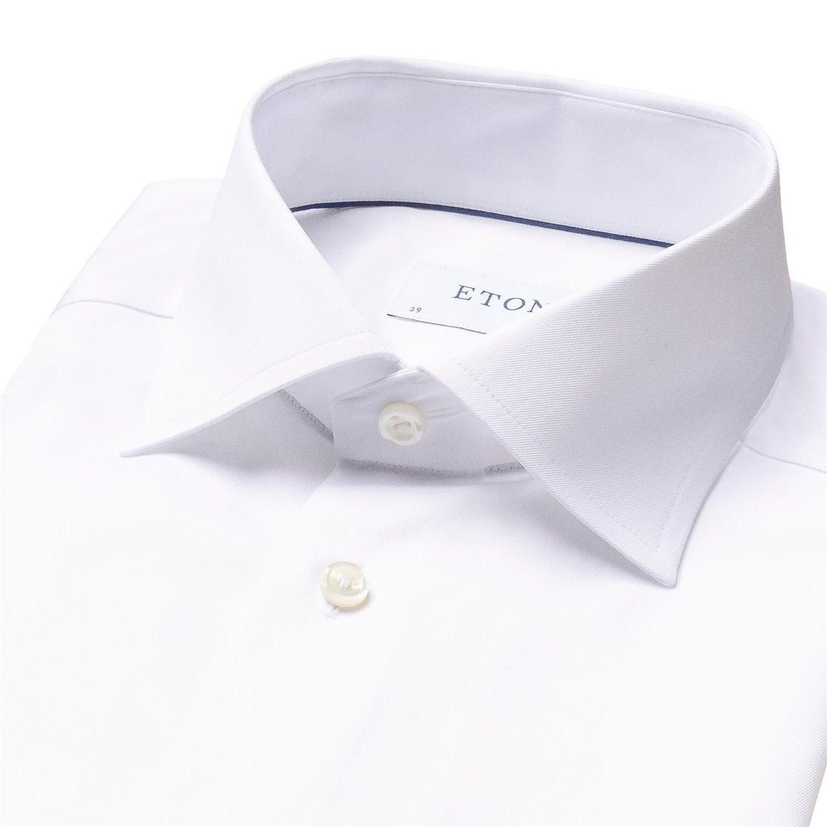 Eton Slim Signature Twill Skjorte Hvit
