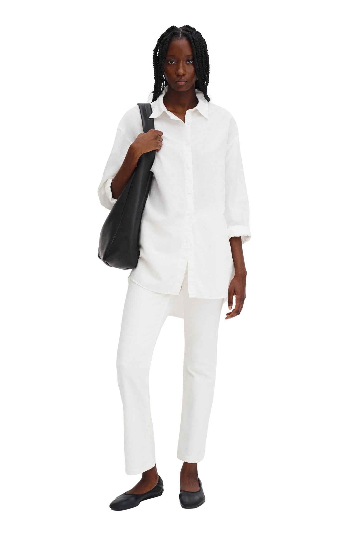 Filippa K Sandie Linen Shirt Skjorte Hvit - chrismoa.no