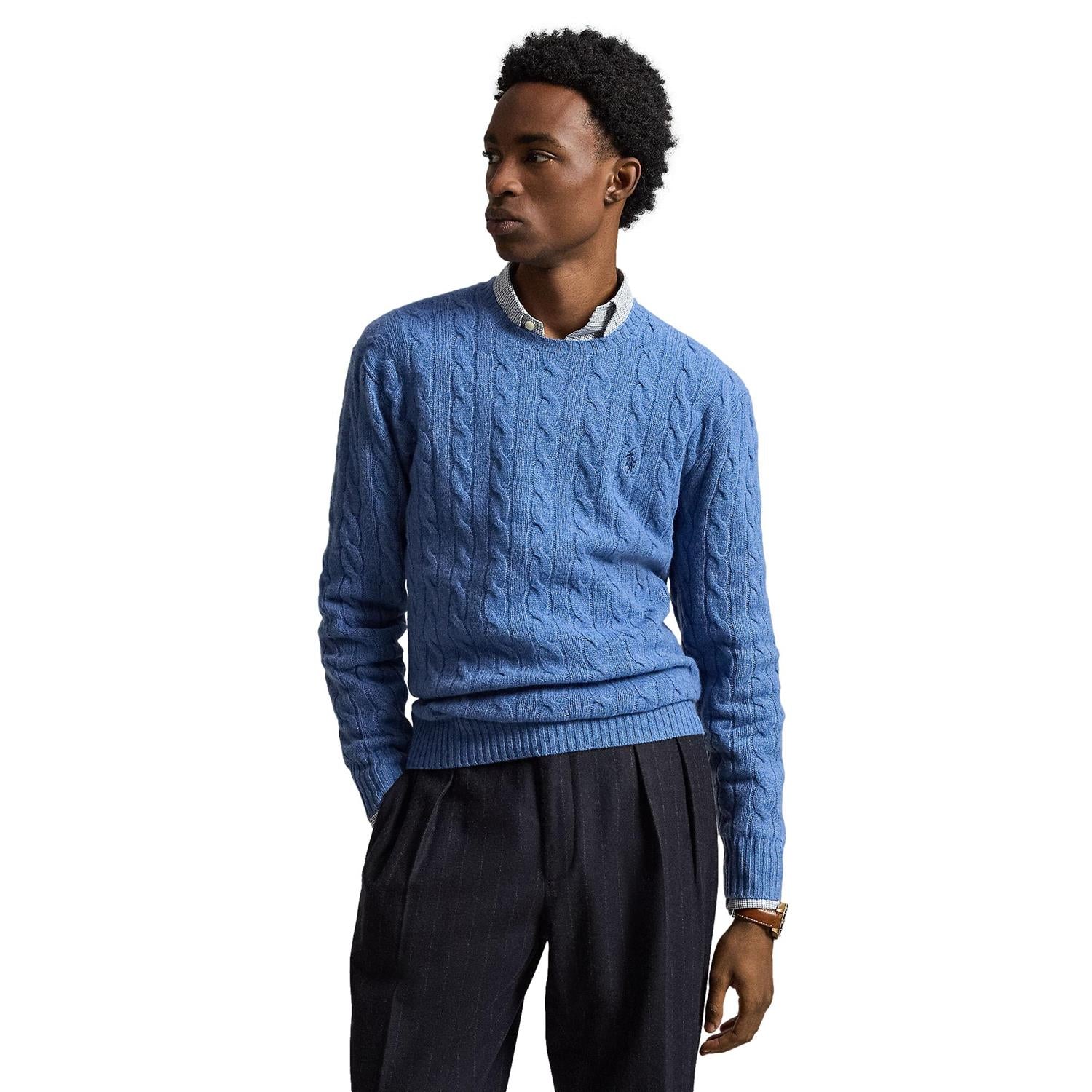 Polo Ralph Lauren Cable Long Sleeve Pullover Genser Blå