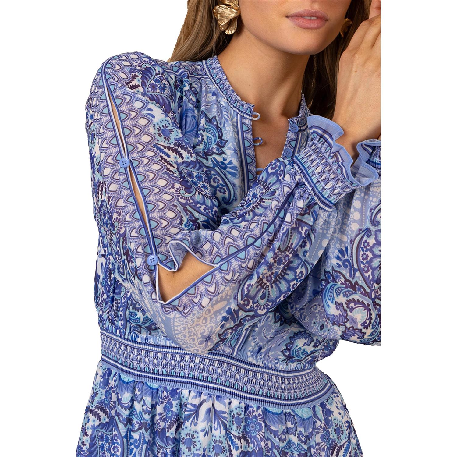 Hale Bob Eleanora Long Dress Kjole Blå - chrismoa.no