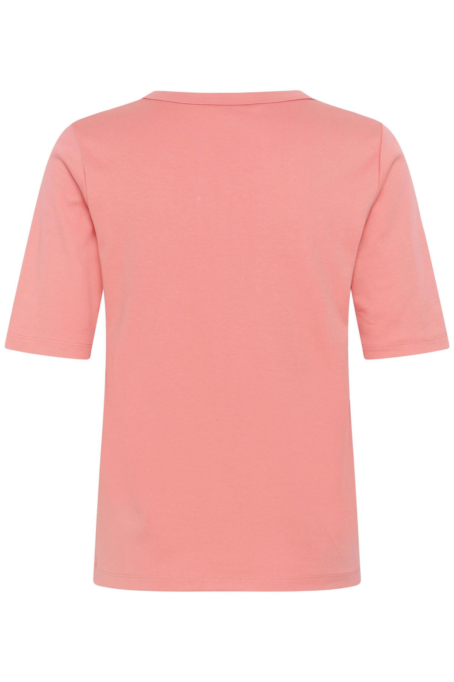 Part Two Ratanapw Ts T-skjorte i ferskenblomstdesign, myk bomullsstoff med komfortabel passform og trendy utseende.