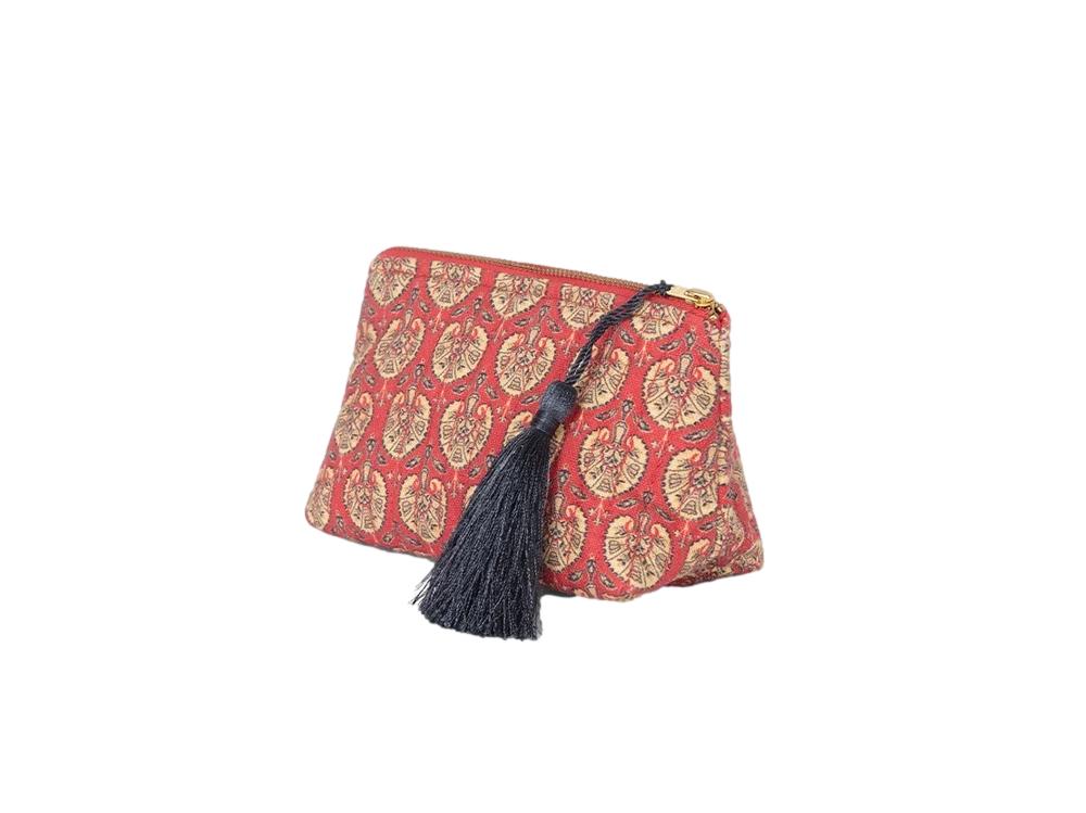 By TiMo Makeup Bag Cotton Toalettmappe Rød - chrismoa.no