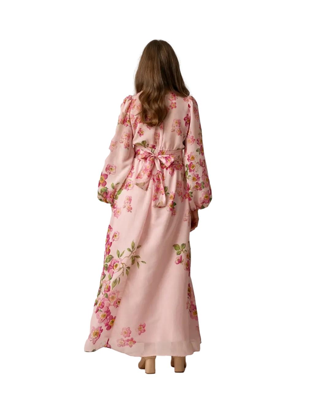 By TiMo Viscose V-Neck Dress Kjole Rosa - chrismoa.no