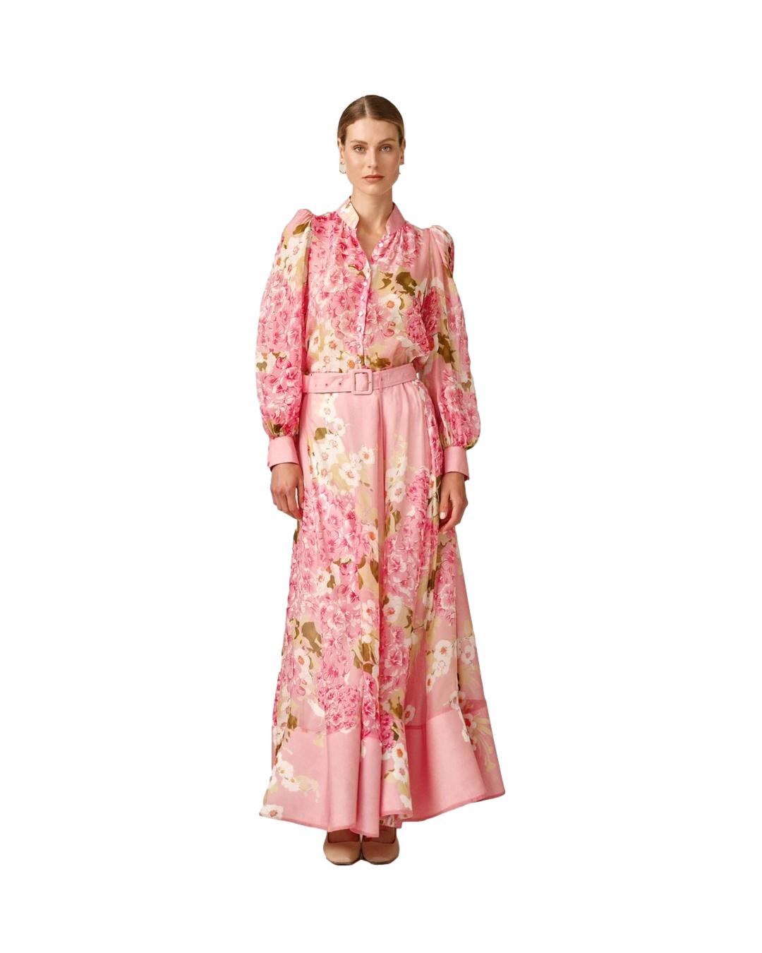 By TiMo Organza Maxi Skirt Skjørt Rosa - chrismoa.no