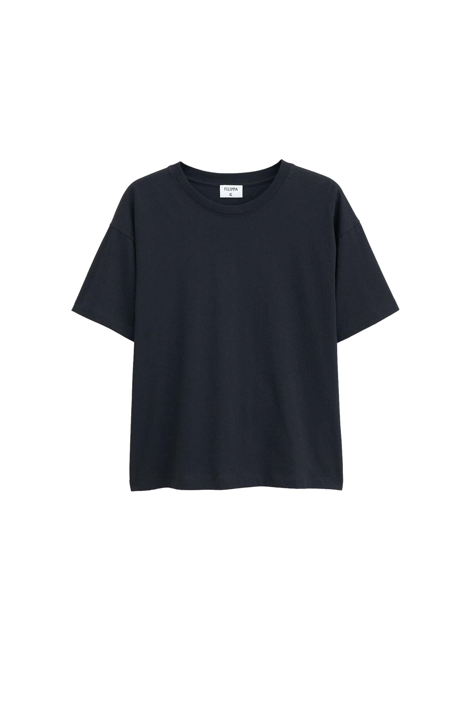 Filippa K Loose Fit Tee T-Shirt Sort - chrismoa.no