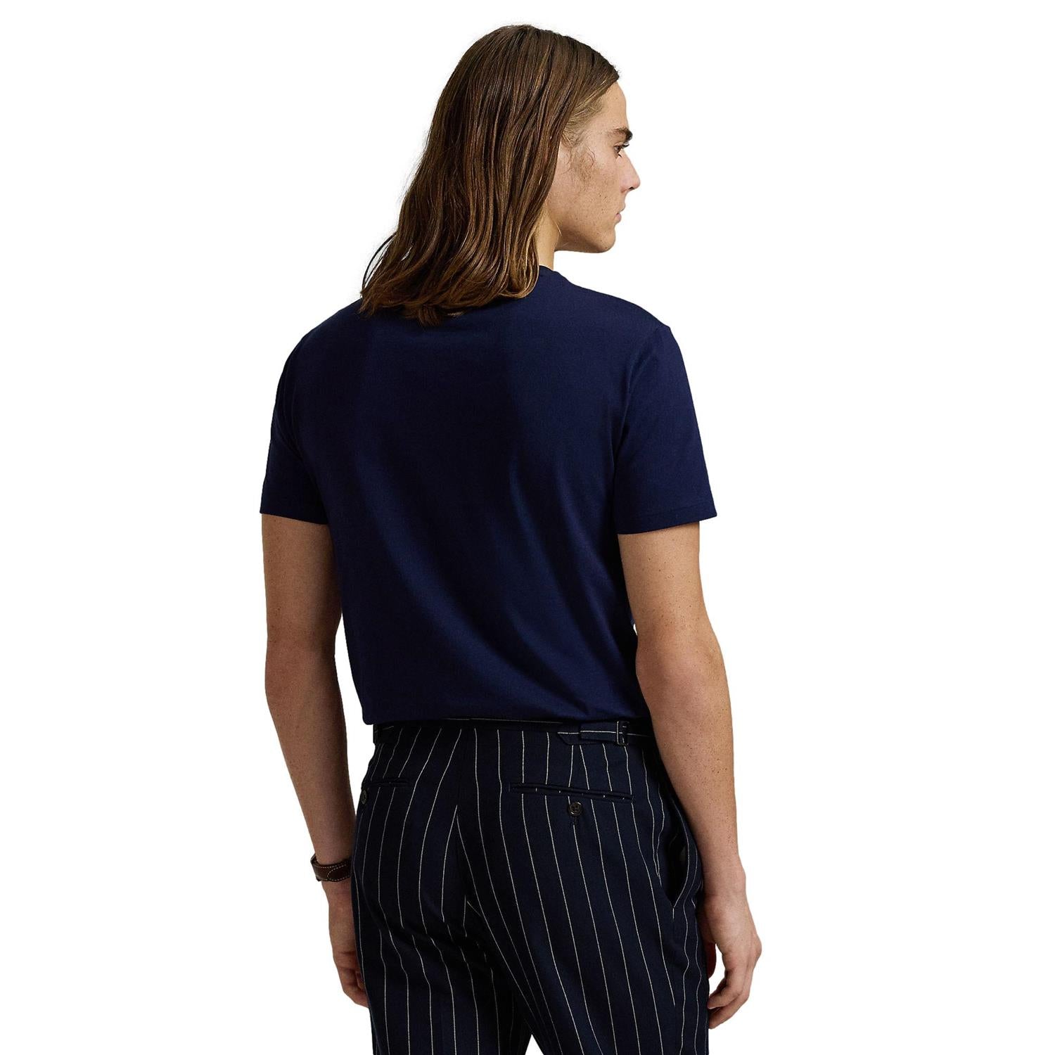 Polo Ralph Lauren CUSTOM SLIM FIT JERSEY CREWNECK T-SHIRT T-Shirt Light Navy - chrismoa.no